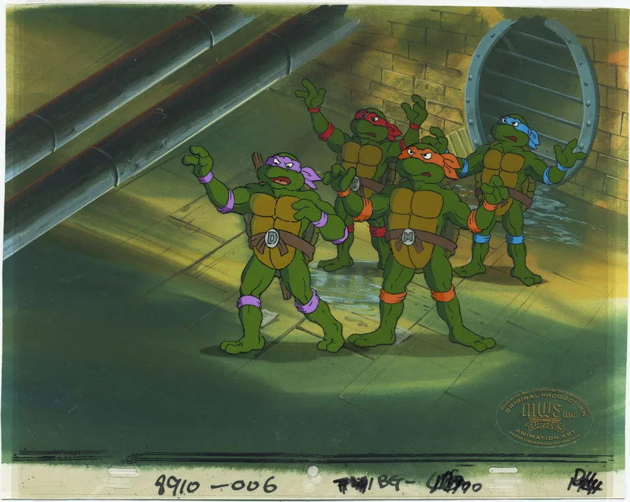 Four-Cel Turtle Setup over Hand-Painted Background