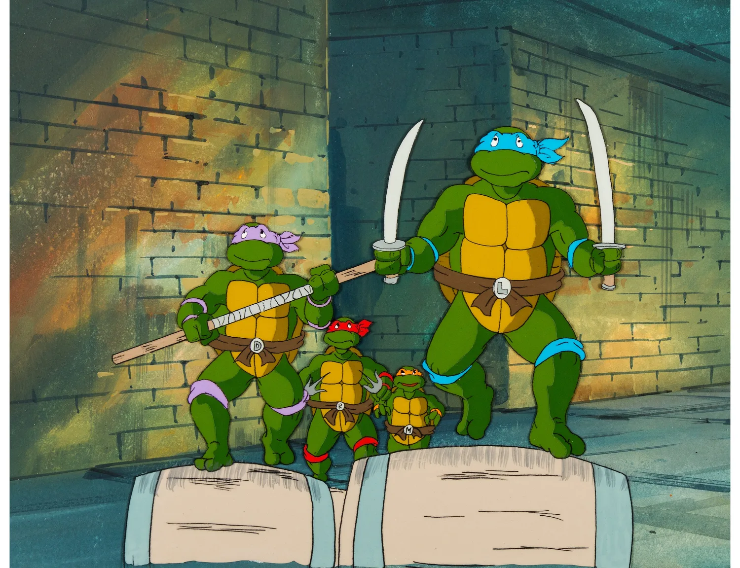 Full Team Production Cel Setup with Master Background II