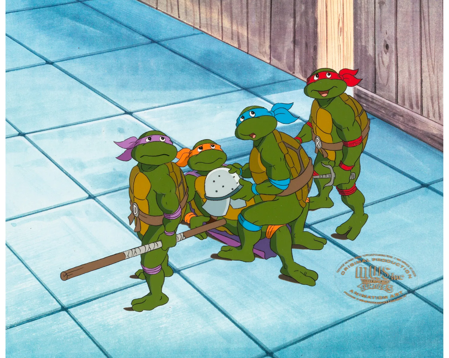 Leonardo, Donatello, Raphael, and Michelangelo Production Cel