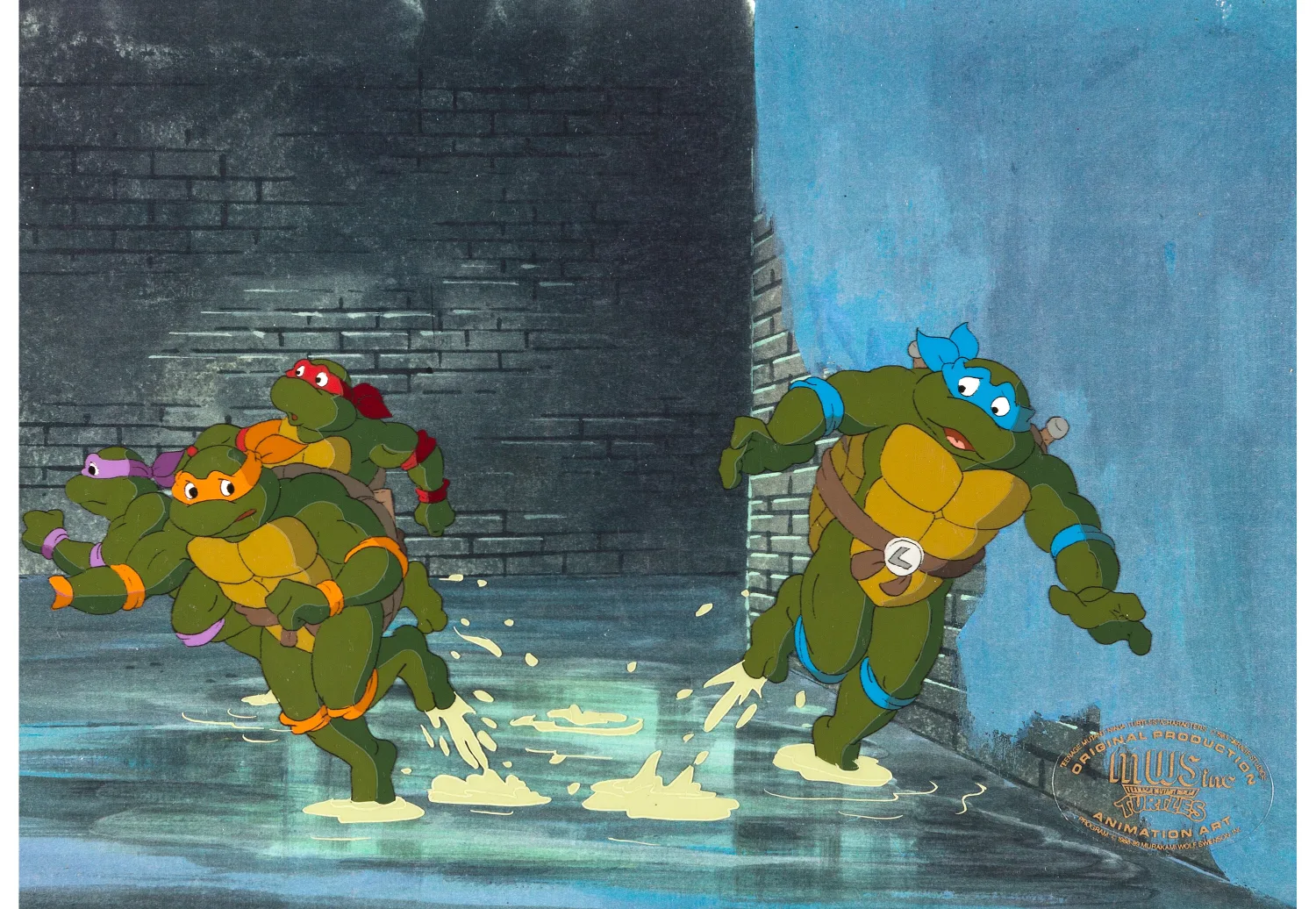 Leonardo, Donatello, Raphael, and Michelangelo Production Cel II
