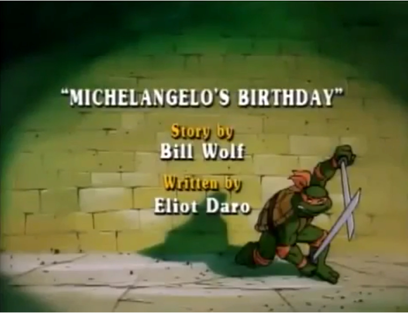 Michaelangelo's Birthday title card