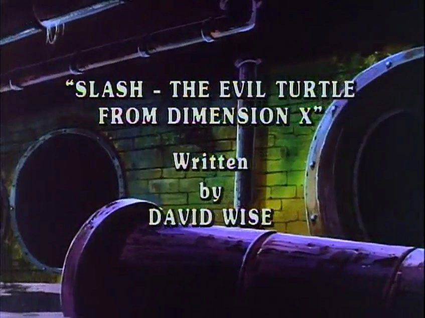 Slash, The Evil Turtle from Dimension X title card