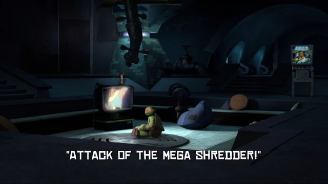 Attack of the Mega Shredder! title card