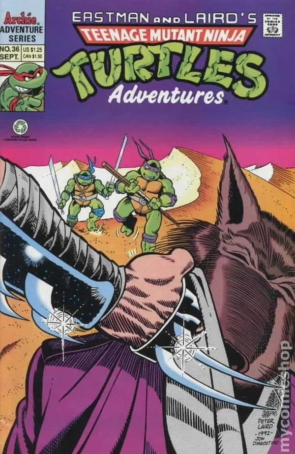Cover for Teenage Mutant Ninja Turtles Adventures #36
