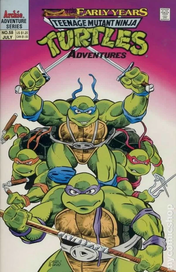 Cover for Teenage Mutant Ninja Turtles Adventures #58