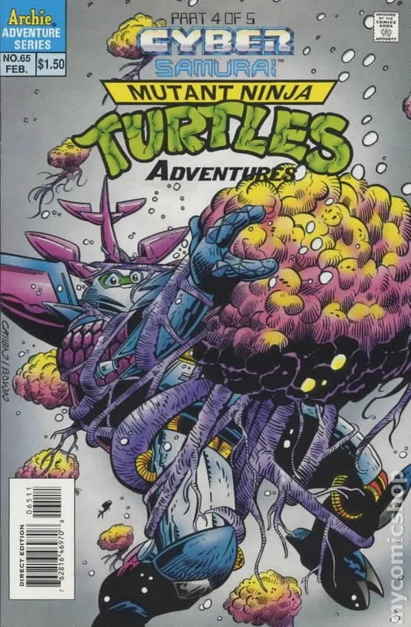Cover for Teenage Mutant Ninja Turtles Adventures #65