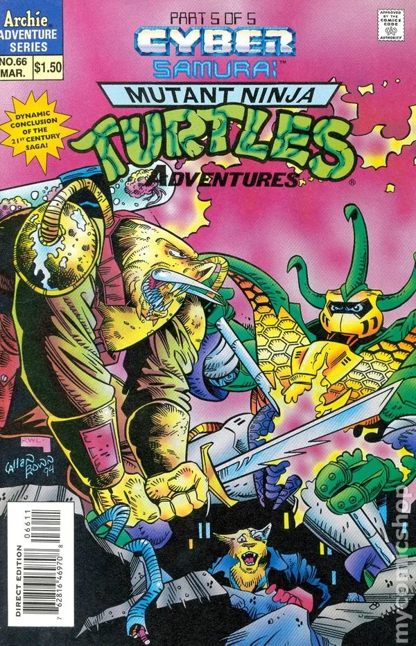 Cover for Teenage Mutant Ninja Turtles Adventures #66