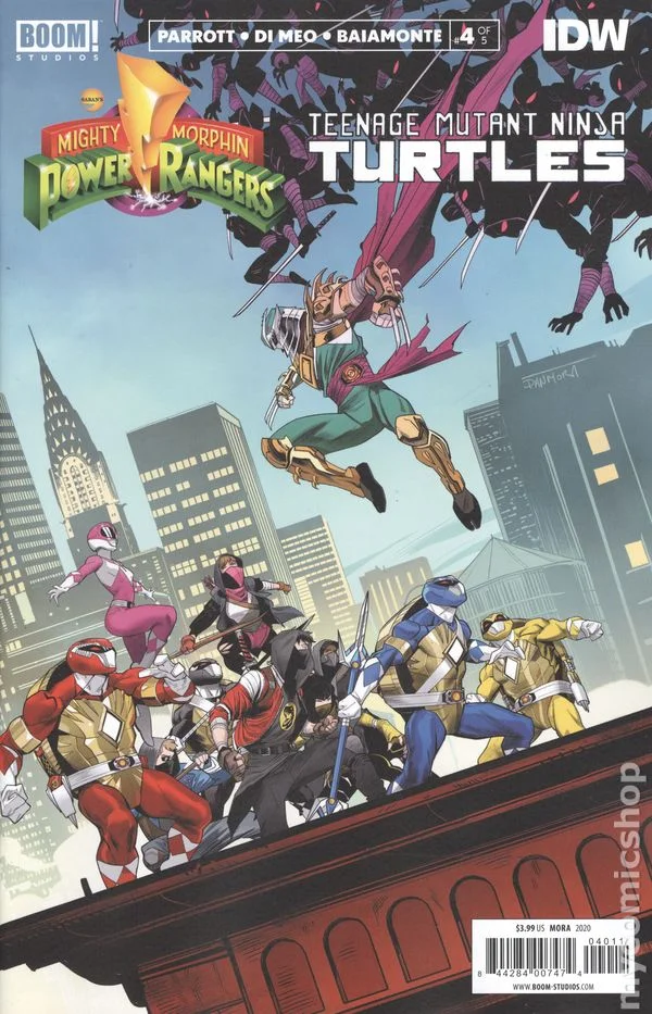 Cover for Mighty Morphin Power Rangers / Teenage Mutant Ninja Turtles #4