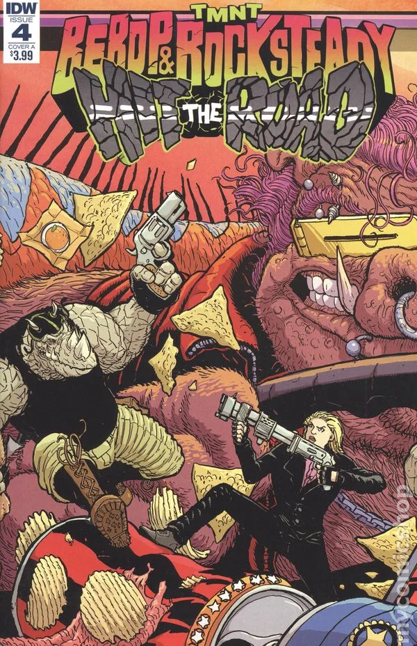 Cover for Teenage Mutant Ninja Turtles: Bebop & Rocksteady Hit the Road #4