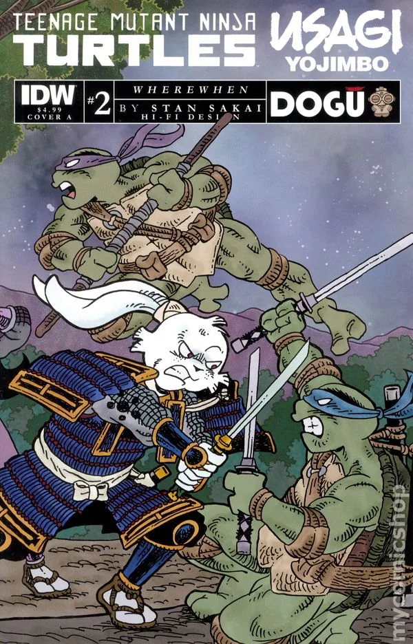 Cover for Teenage Mutant Ninja Turtles / Usagi Yojimbo: Wherewhen #2
