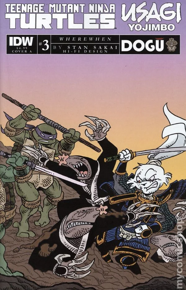 Cover for Teenage Mutant Ninja Turtles / Usagi Yojimbo: Wherewhen #3