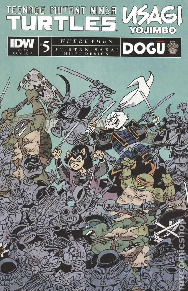 Cover for Teenage Mutant Ninja Turtles / Usagi Yojimbo: Wherewhen #5