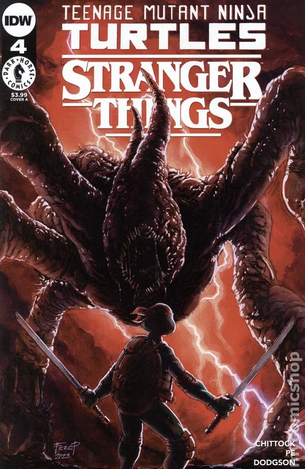 Cover for Teenage Mutant Ninja Turtles X Stranger Things #4