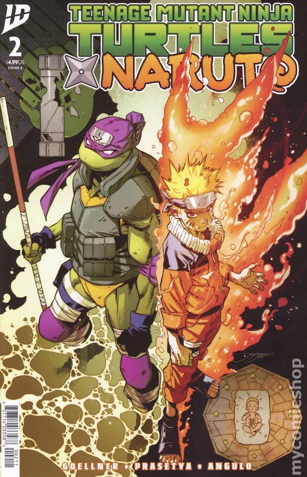 Cover for Teenage Mutant Ninja Turtles / Naruto #2