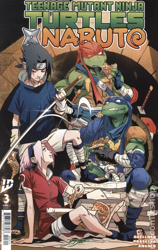 Cover for Teenage Mutant Ninja Turtles / Naruto #3