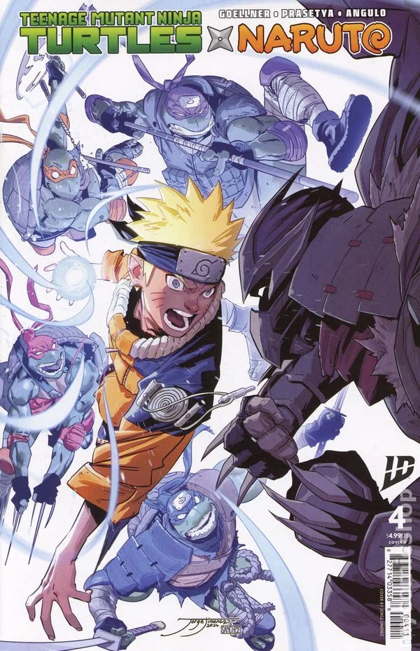 Cover for Teenage Mutant Ninja Turtles / Naruto #4