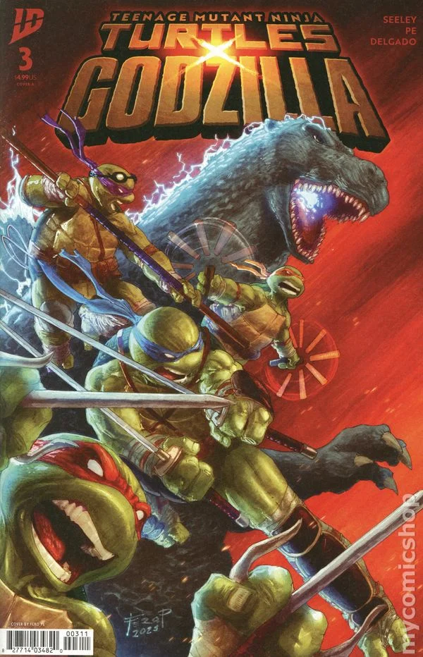 Cover for Teenage Mutant Ninja Turtles [TMNT] x Godzilla #3