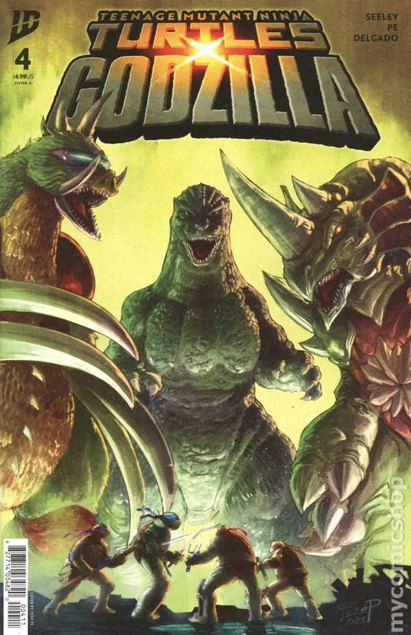 Cover for Teenage Mutant Ninja Turtles [TMNT] x Godzilla #4