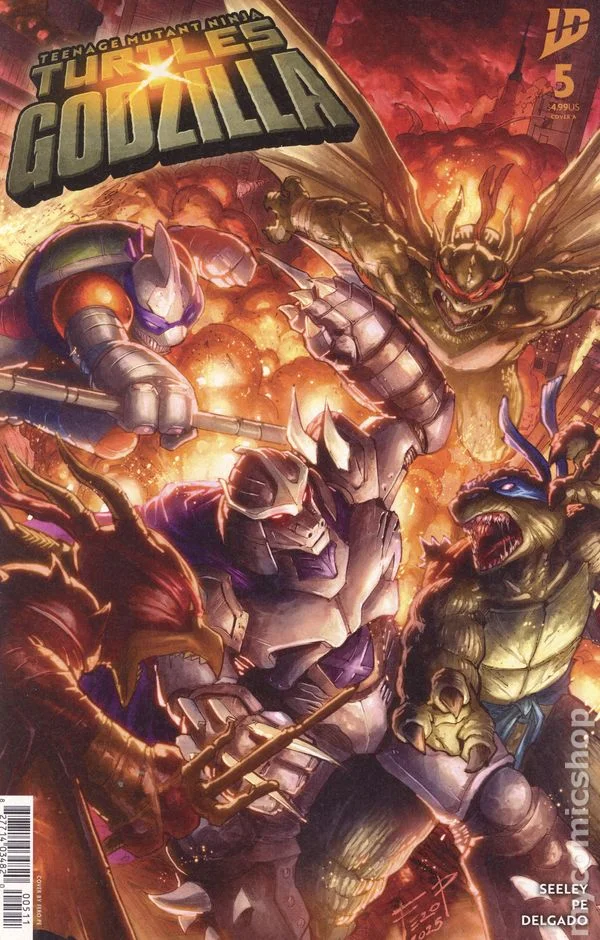 Cover for Teenage Mutant Ninja Turtles [TMNT] x Godzilla #5