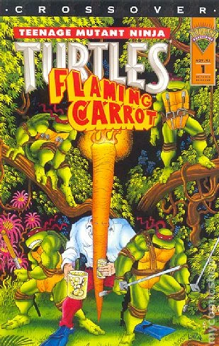 Teenage Mutant Ninja Turtles/Flaming Carrot Crossover cover