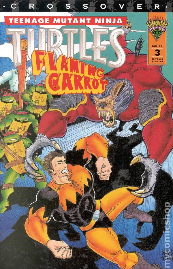 Cover for Teenage Mutant Ninja Turtles/Flaming Carrot Crossover #3