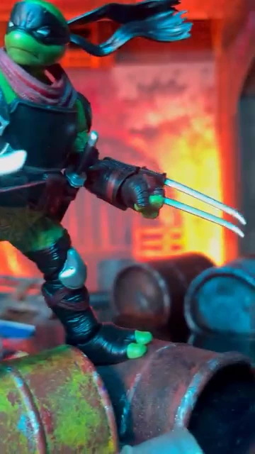 Blocking the pose. Two swords out, weight on the back foot.