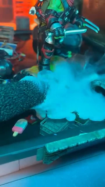 Fog goes in. This is a real fog machine running while the shutter is open.