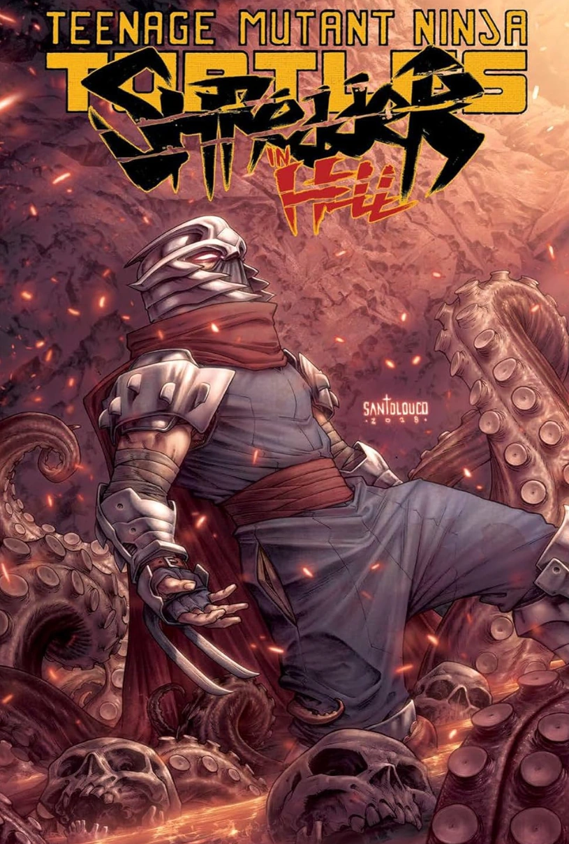 Shredder in Hell #1 cover by Mateus Santolouco