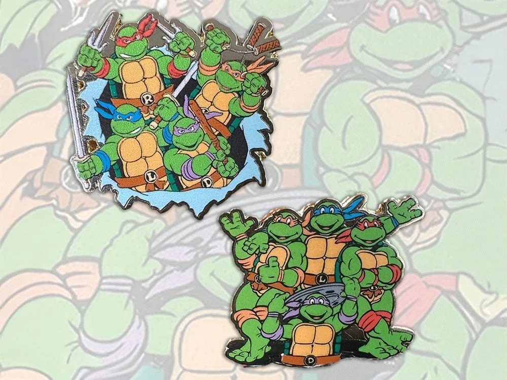 Teenage Mutant Ninja Turtles Famous 80s Poses Pin Set