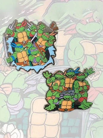 Teenage Mutant Ninja Turtles Famous 80s Poses Pin Set 2