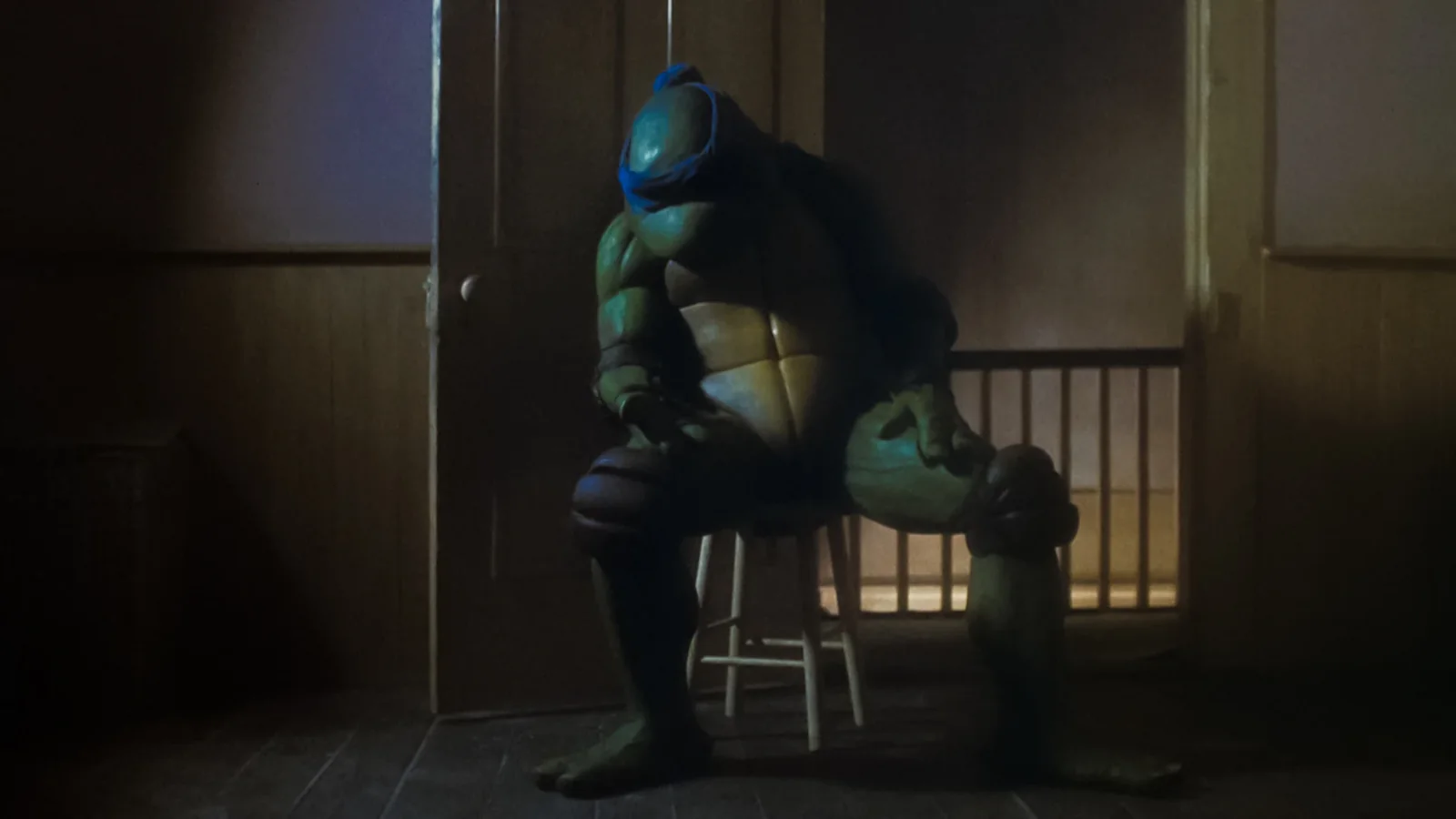 The Splinter animatronic: a full-body foam-rubber build with a radio-controlled face.