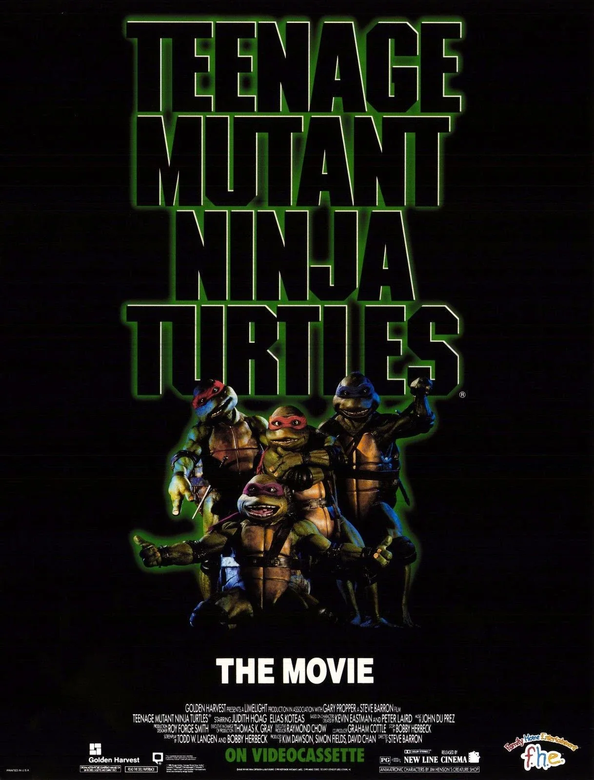 Teenage Mutant Ninja Turtles (1990) theatrical poster