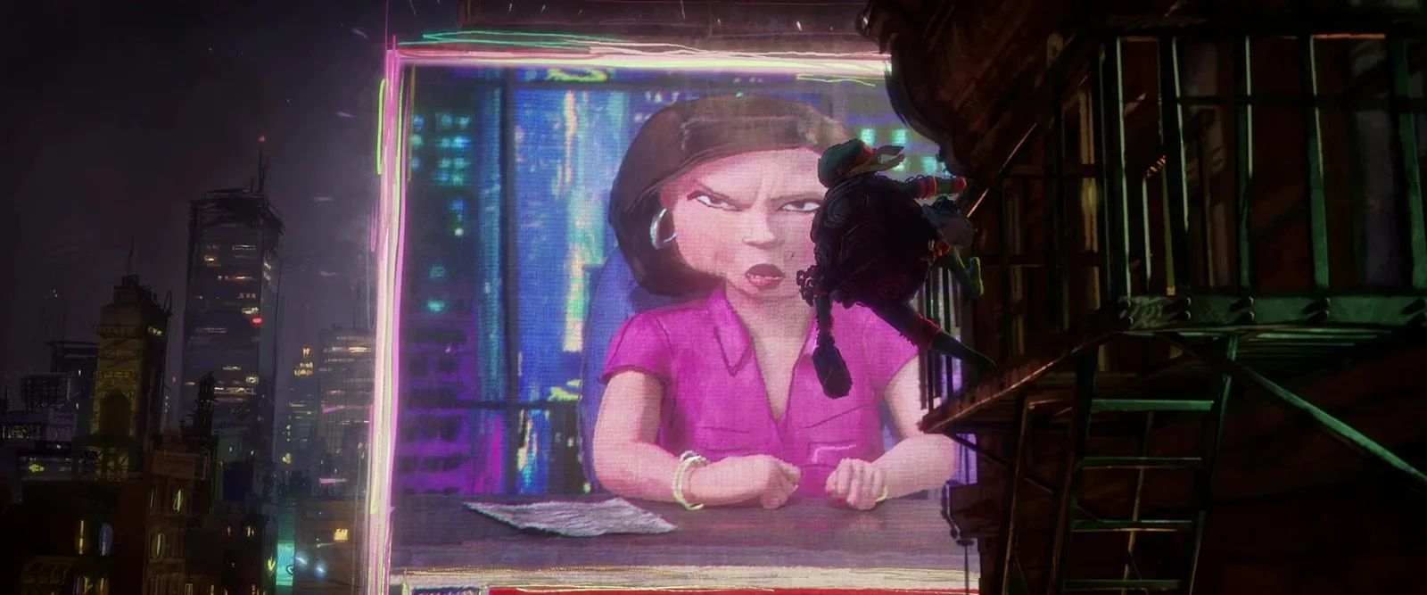 April O’Neil, the teenage reporter chasing the Superfly story.