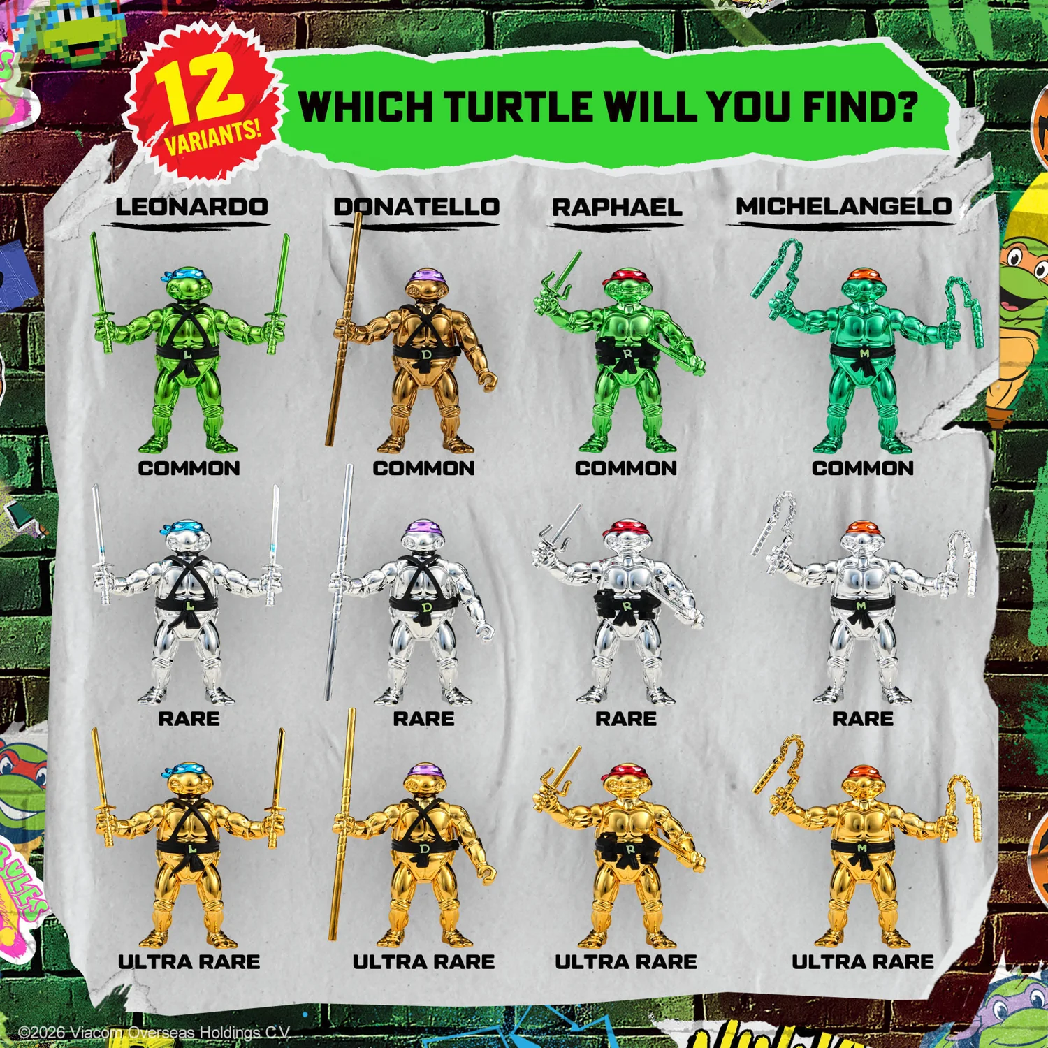 Playmates' SDCC 2026 TMNT Exclusives: Platinum Shell Blind Boxes and a Snake Eyes x Leonardo Crossover