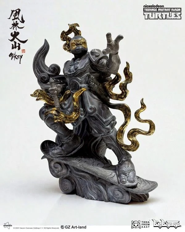 Teenage Mutant Ninja Turtles x Tik Ka From East "Furinkazan" Mikey (Black & Gold Edition) Limited Edition Statue 3