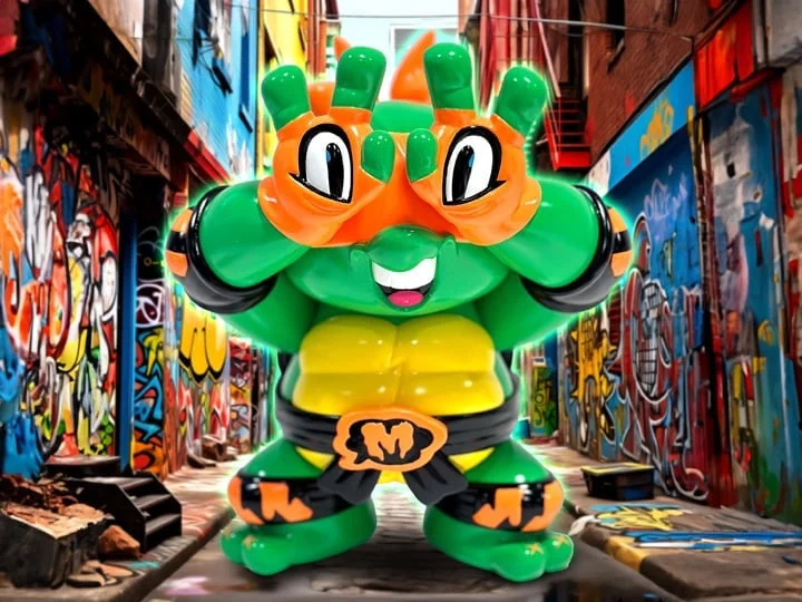 Teenage Mutant Ninja Turtles x Grape Brain Michelangelo Figure
