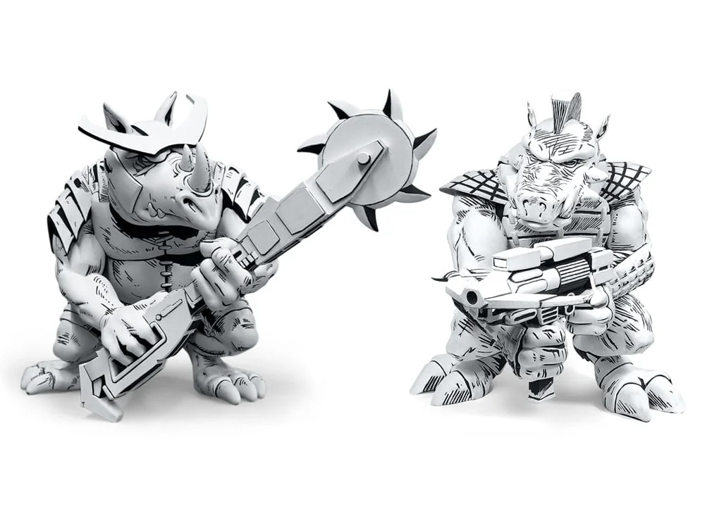 Teenage Mutant Ninja Turtles TMNT Firsts Bebop & Rocksteady (Black & White Ver.) Limited Edition Figure Set