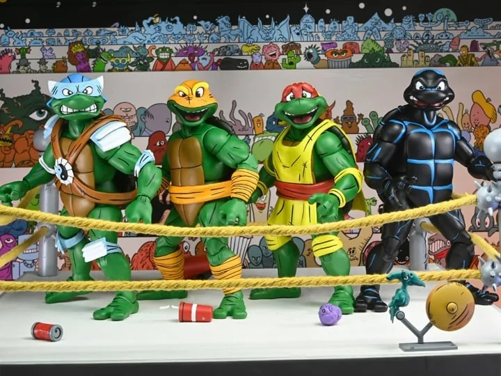 Teenage Mutant Ninja Turtles Adventures Stump Wrestling Turtles (Archie Comics) Four-Pack