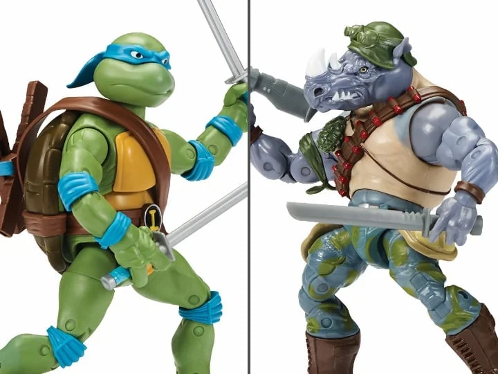 Teenage Mutant Ninja Turtles Classic Leonardo Vs. Rocksteady Two-Pack