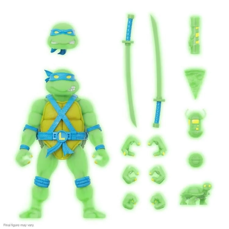 Teenage Mutant Ninja Turtles ULTIMATES! Mutagen Ooze Glow Leonardo Exclusive Action Figure