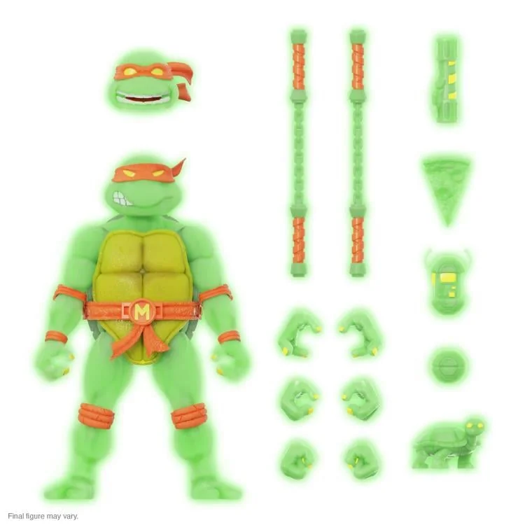 Teenage Mutant Ninja Turtles ULTIMATES! Mutagen Ooze Glow Michelangelo Exclusive Action Figure