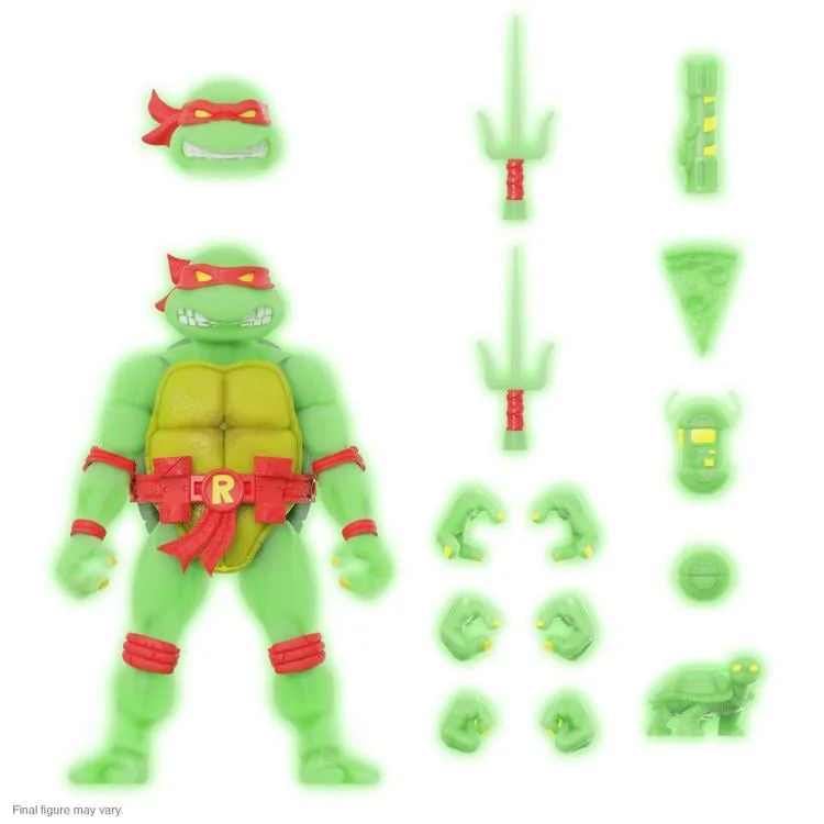 Teenage Mutant Ninja Turtles ULTIMATES! Mutagen Ooze Glow Raphael Exclusive Action Figure